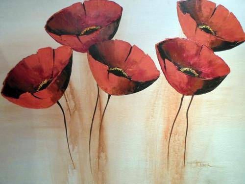 Freddie Skinner - Massive Poppies!! 121cm x 91cm A statement piece, bid now!!